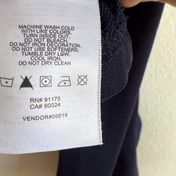 FILA Snap Button Tearaway Bell Sleeve Track Crop Top in Navy Blue size Small - Picture 10 of 10